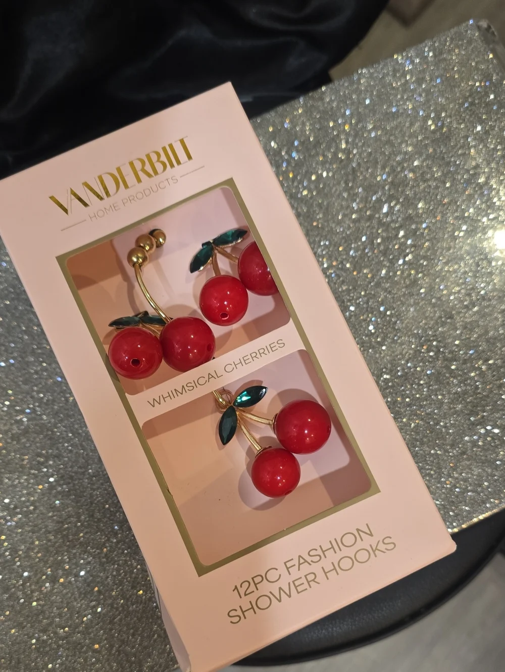 Vanderbilt Home Whimsical Cherries 12-PC Fashion Shower Hooks
